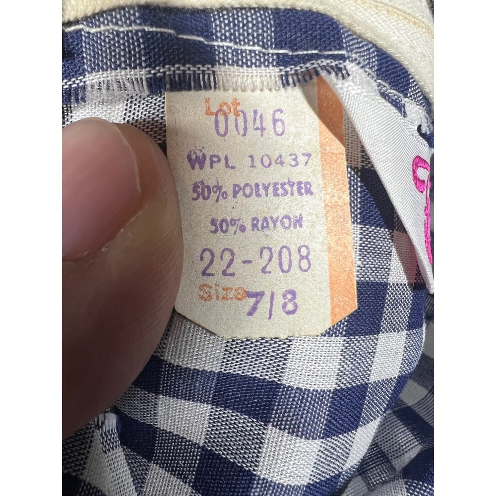 Fritzi of California Gingham‎ Dress Vintage Sleeveless Fit & Flare Size 18 - Picture 6 of 11